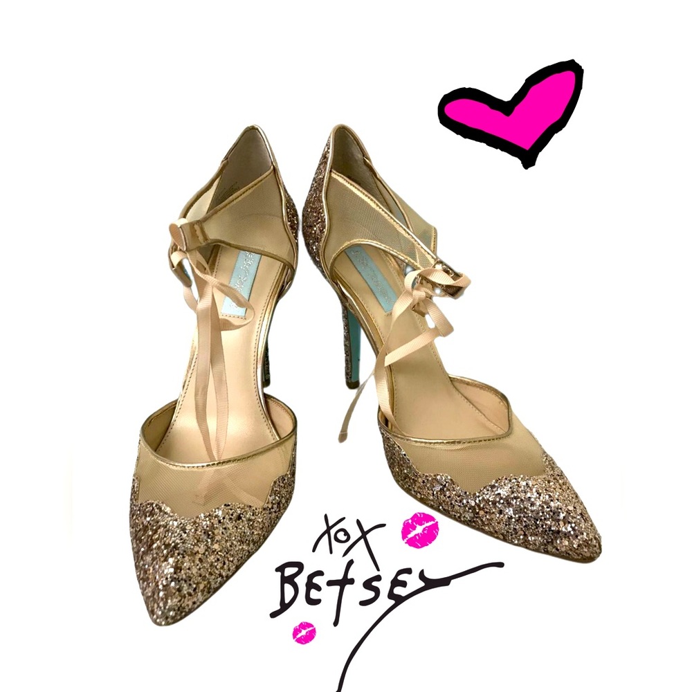 Betsey Johnson Glitter Shoes size 9